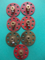 ELEMENTS  MECCANO *7 ROUES A BARILLET  8 Trous Diam 34 Mm - Meccano