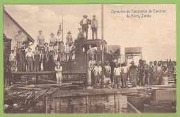 Lobito - Operários Da Companhia Do Caminho De Ferro - Railway Station - Chemin De Fer - Gare - Train - Comboio - Angola - Trenes