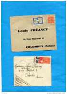 Erinnophilie-2 Devants De Lettres Ayant Circulé Vignette Anti Tuberculose 1927+1929 Oblitérées Avec 50 C Semeuse Lignée- - Covers & Documents