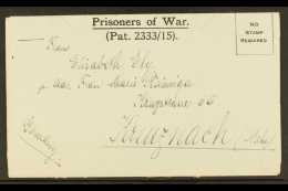 ISLE OF MAN 1918 "Prisoners Of War" Printed Letter Sheet From The Knockaloe Camp To Germany; With Censor Label... - Andere & Zonder Classificatie