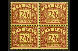 POSTAGE DUE 1937-38 2s6d Purple/yellow, SG D34, Block Of Four, Fresh Mint, Gum Faults.  For More Images, Please... - Zonder Classificatie