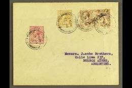 1933 (13 Jan) Env From Manchester To Buenos Aires Bearing 6d & 1s Definitives Plus The 1918 2s6d Seahorse High... - Unclassified