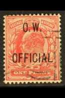 OFFICIALS 1902 1d Scarlet "O.W. OFFICIAL", SG O37, Good Used. For More Images, Please Visit... - Unclassified