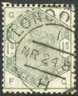 1883-84 1s Dull Green, SG 196, Very Fine Used With Crisp London Hooded Fully- Dated Cds, Good Colour & Full... - Altri & Non Classificati