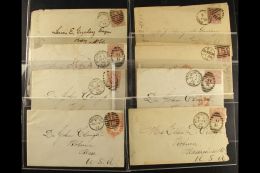 1875 2½d ROSY-MAUVE (PLATE 1's) ON COVERS TO THE USA A Group Of Covers From England Or Scotland To New York... - Altri & Non Classificati