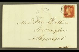 1841 (30 Aug) Entire Letter Bearing 1d Red-brown 'RL' Plate 16 (SG 8) Tied By Black Maltese Cross Postmark, Stamp... - Other & Unclassified