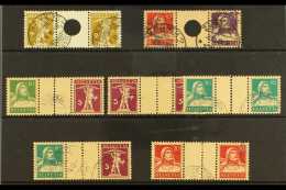 1909-28 GUTTER PAIRS Group Of Gutter Pairs, Includes Zumstein S2, S9, S35/39, Good To Fine Used (7 Pairs). For... - Other & Unclassified