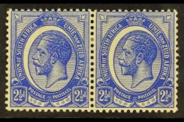 1913-24 2½d Bright Blue Pair With Striking NEW MOON VARIETY, SG 7, Very Fine Mint, Couple Light Gum... - Non Classificati