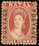 NATAL 1870 1d Bright Red Ovptd Postage Vertically, SG 60, Very Fine Mint. For More Images, Please Visit... - Zonder Classificatie