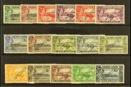 1938 Geo VI Set Complete, Perforated "Specimen", SG 188s/200s, Very Fine Mint, Large Part Og. Scarce Set. (16... - Sierra Leone (...-1960)