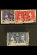 1937 Coronation Set Perforated "Specimen", SG 125s/7s, Very Fine Mint. (3 Stamps) For More Images, Please Visit... - St.Lucia (...-1978)