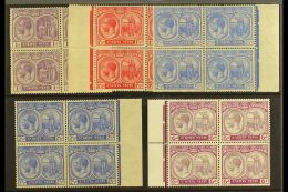 1921-29 1d Violet, 1½d Red, 2½d Bright Blue, 2½d Ultramarine & 6d Dull & Bright... - St.Kitts E Nevis ( 1983-...)