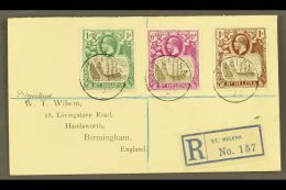 1923 REGISTERED COVER (May 14th) Registered Cover To Birmingham, England Bearing 1d (SG 98), 6d (SG 104) & 1s... - Saint Helena Island