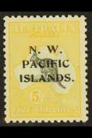 1918-23 5s Grey & Yellow 'Roo', SG 116, Very Fine Mint, Lightest Of Hinge Marks  For More Images, Please Visit... - Papua New Guinea