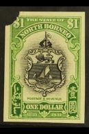 1931 $1 50th Anniv, As SG 300, Imperf Proof In Issued Colours On Ungummed Paper, Security Punched At Upper Left.... - Borneo Del Nord (...-1963)