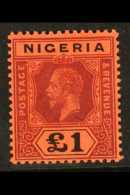 1917 £1 Purple And Black / Red Die I, SG 12a, Never Hinged Mint. For More Images, Please Visit... - Nigeria (...-1960)