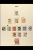 1863-1914  FINE USED COLLECTION Includes 1863-81 ½d Dull Orange And ½d Pale Buff, 1882-84 ½d... - Malta (...-1964)
