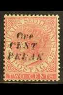 PERAK 1886 1c On 2c Pale Rose, Variety "SURCHARGE DOUBLE", SG 29b, Very Fine Mint Og. Doubling Clearly Visible To... - Altri & Non Classificati