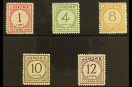 JOHORE POSTAGE DUE 1938 Complete Set, SG D1/D5, Never Hinged Mint. (5 Stamps) For More Images, Please Visit... - Other & Unclassified