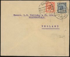 CYRENAICA 1950 Envelope To England Bearing 8m Orange And 20m Blue Horseman, Sas 6 &9, Tied By Derna 16 Sep... - Libië