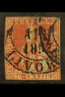 TUSCANY 1851 60cr Deep Scarlet On Grey Paper, Sass 9, Superb Looking Used Example Of This Major Rarity With Great... - Zonder Classificatie