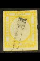 NEAPOLITAN PROVINCES 1861 20c Yellow, SG 19, Used, Four Margins, Just Clear At Top, Cat.£3250. For More... - Zonder Classificatie