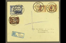 1948 Env (no Back Flap) Registered From Haifa To Lady Doctor At Mt Carmel Bearing Valley 10m Blue, Zionist Org... - Andere & Zonder Classificatie