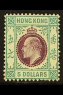 1904 $5 Purple And Blue Green, Wmk MCA, Ed VII, SG 89, Very Fine And Fresh Mint With Lovely Original Colours.... - Altri & Non Classificati