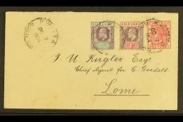 1904 POSTAL STATIONERY ENVELOPE TO TOGO (Oct 7th) Uprated (1899) 1d Postal Stationery Envelope, H/G B1, Bearing... - Gold Coast (...-1957)