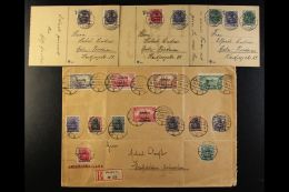 ALLENSTEIN 1920 (Apr-May) Set (ex 15pf Brown-red) On Registered Cover (folds Clear Of Stamps) With Arrival Cds On... - Altri & Non Classificati