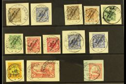 SOUTH WEST AFRICA 1897-1906 POSTMARKS. Superb Used Group Of Stamps On Pieces, Inc 1897-99 To 20pf, 1898-99 To 20pf... - Other & Unclassified