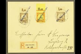 SOUTH WEST AFRICA 1907 (24 May) Registered Cover To Germany, Bearing 1901 3pf (x2) & 25pf Upper Marginal... - Other & Unclassified