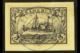 CAMEROUN 1900 3m Violet-black (Michel 18, SG K18), Very Fine Used On Piece Tied By Upright "Bonaberi" Cds Cancel.... - Andere & Zonder Classificatie