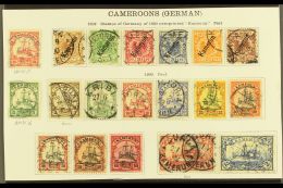 CAMEROUN 1897-1905 FINE USED COLLECTION With Postmark Interest On A Small Page, All Different, Inc 1897-99 Opts... - Altri & Non Classificati