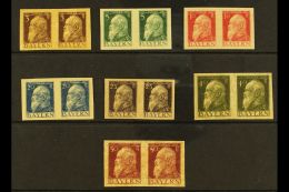 BAVARIA 1911 Birthday IMPERF PROOF PAIRS Printed In The Issued Colours On Gummed Unwatermarked Greyish Papers,... - Andere & Zonder Classificatie