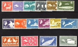 1963-9 QEII Definitives Complete Set With Both £1 Values, SG.1/16 NHM (16) For More Images, Please Visit... - Falkland Islands