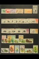 1955-1972 DEFINITIVES COMPLETE MINT With 1955-57 Set, 1960-66 Birds Set, 1968 Flowers Set, 1971 Surcharges Set And... - Falkland Islands