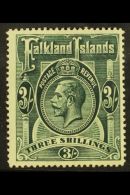 1912-20 3s Slate-green, SG 66, Fine Mint. For More Images, Please Visit... - Falkland Islands