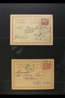 POSTAL STATIONERY 1880s-1900s USED COLLECTION Of Postal Cards & Complete Reply Cards, Presented Neatly In An... - Andere & Zonder Classificatie