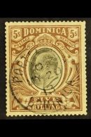 1903-07 5s Black & Brown, SG 36, Fine Cds Used For More Images, Please Visit... - Dominica (...-1978)
