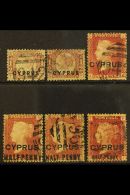 1880-81 GB Overprinted Good To Fine Used All Different Selection. With ½d (SG 1) Plates 12 And 15; 1d (SG... - Andere & Zonder Classificatie