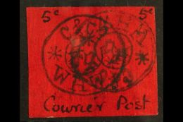 MUNICIPAL POSTS - WEI HAI WEI 1898 5c Black On Scarlet, "Courier Post", SG 2, Signed Horizontally On Reverse,... - Altri & Non Classificati