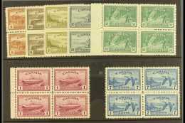 1946-47 Peace Complete Set, SG 401/07, Superb Never Hinged Mint BLOCKS Of 4, Very Fresh. (7 Blocks = 28 Stamps)... - Andere & Zonder Classificatie