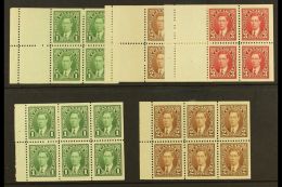 1937-38 BOOKLET PANES A Complete Set Of Booklet Panes From This Issue, SG 357a/b, 358a/b & 359a, Very Fine... - Other & Unclassified