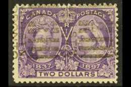 1897 $2 Deep Violet Jubilee, SG 137, Used With Light Roller Cancel, Shortish Perf At Left. For More Images, Please... - Altri & Non Classificati