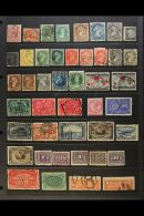 1859-2000's MOSTLY USED RANGES On Stock Pages, Inc (all Used) 1864 2c (repair), 1868-90 6c, 12½c & 15c... - Other & Unclassified