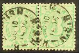 POSTAGE DUES 1902-04 3d Emerald Green, SG D37, Fine Cds Used Horizontal PAIR, Fresh & Scarce. (2 Stamps) For... - Andere & Zonder Classificatie