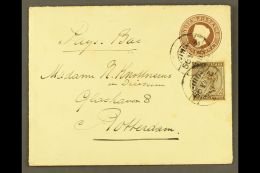 1899 (21 Mar) India 1a Postal Stationery Envelope, Uprated With 1a6p Adhesive, To Rotterdam, Tied By Aden Cds's;... - Aden (1854-1963)