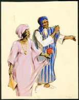 COSTUMES ORIGINAL ARTWORK As The Senegal 150f Costumes Issue (Yvert 655, SG 833), A Lovely Watercolour Composite... - Non Classificati