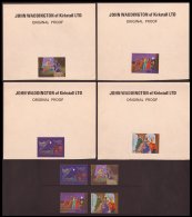 CHRISTMAS. Zambia 1977 Christmas Set IMPERF PROOFS, Each On A Waddington Printers "Original Proof" Archive Card.... - Zonder Classificatie